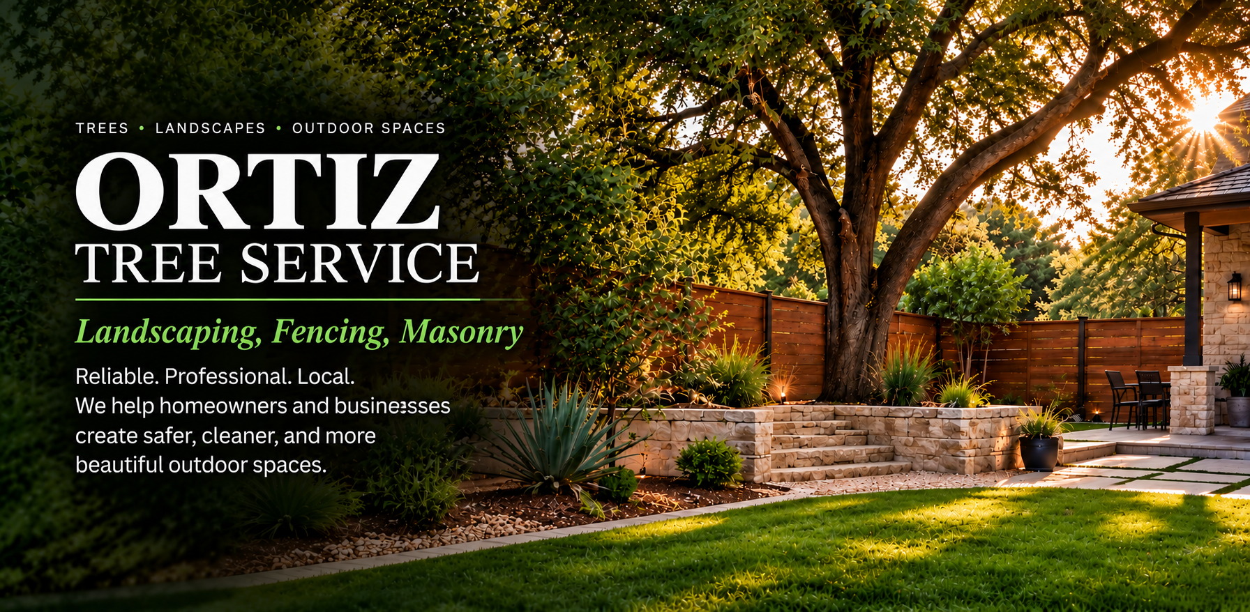 Ortiz Tree Service — Landscaping, Fencing, Masonry